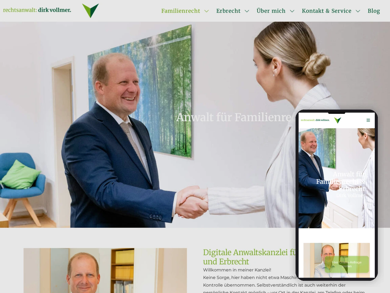 Website Rechtsanwaltskanzlei in Karlsruhe